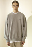 マスノウン(MASSNOUN)  SAFETY IGNORANCE OVERSIZED HEAVY CREWNECK MFZCR001-GY