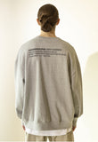 マスノウン(MASSNOUN)  SAFETY IGNORANCE OVERSIZED HEAVY CREWNECK MFZCR001-GY