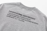 マスノウン(MASSNOUN)  SAFETY IGNORANCE OVERSIZED HEAVY CREWNECK MFZCR001-GY