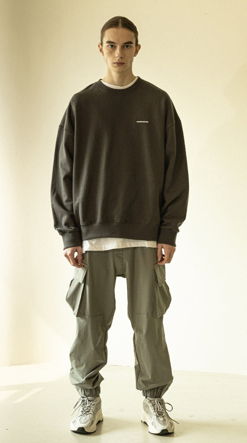 マスノウン(MASSNOUN)   SAFETY IGNORANCE OVERSIZED HEAVY CREWNECK MFZCR001-DG