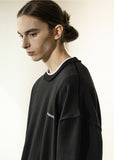 マスノウン(MASSNOUN)  REVERSE OVERSIZED HEAVY CREWNECK MFZCR002-BK