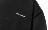 マスノウン(MASSNOUN)  REVERSE OVERSIZED HEAVY CREWNECK MFZCR002-BK