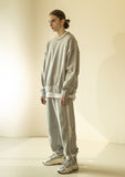 マスノウン(MASSNOUN)   REVERSE OVERSIZED HEAVY CREWNECK MFZCR002-GY