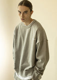 マスノウン(MASSNOUN)   REVERSE OVERSIZED HEAVY CREWNECK MFZCR002-GY