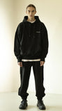 マスノウン(MASSNOUN)  REVERSE OVERSIZED HEAVY HOODY MFZHD002-BK