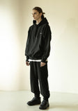 マスノウン(MASSNOUN)  REVERSE OVERSIZED HEAVY HOODY MFZHD002-BK