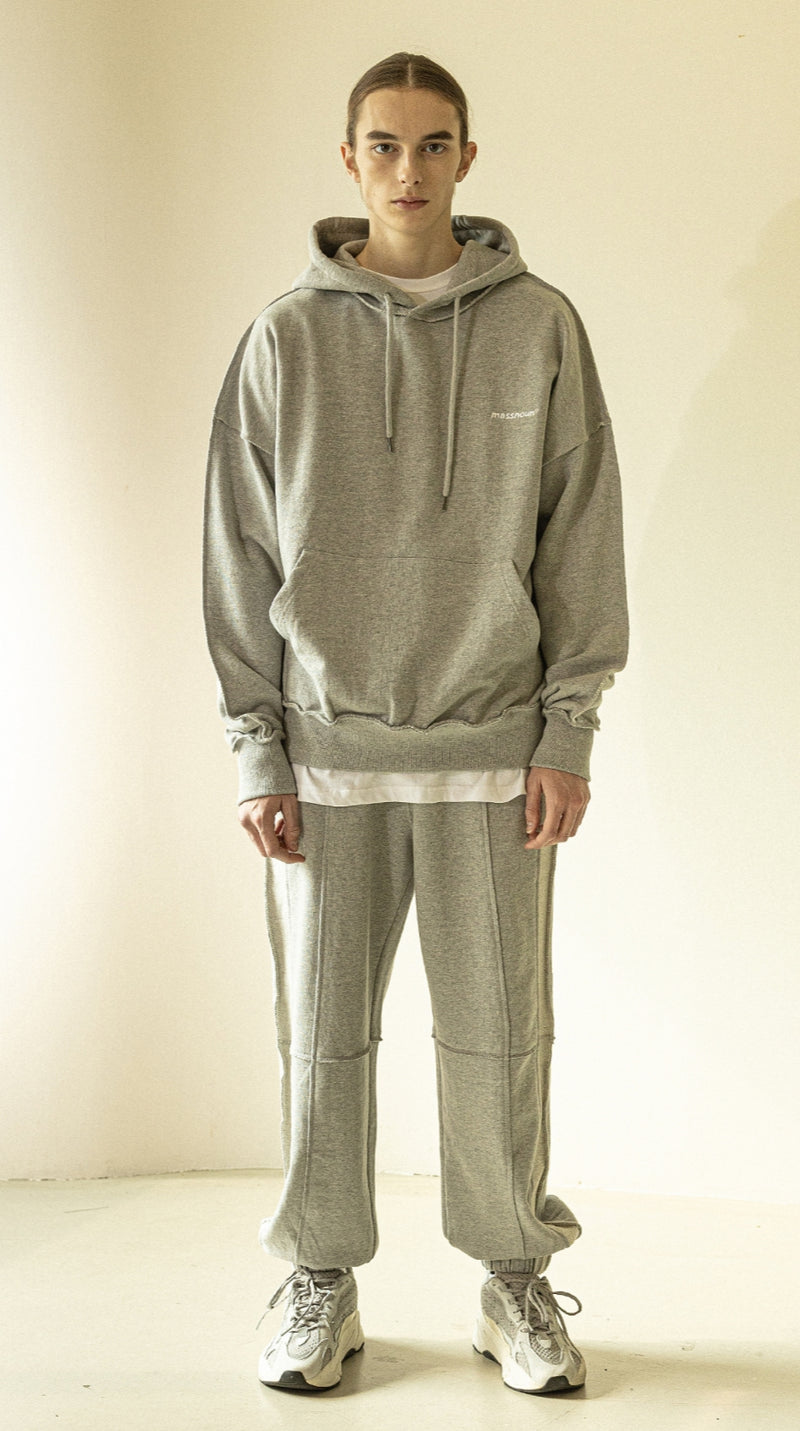 マスノウン(MASSNOUN)   REVERSE OVERSIZED HEAVY HOODY MFZHD002-GY