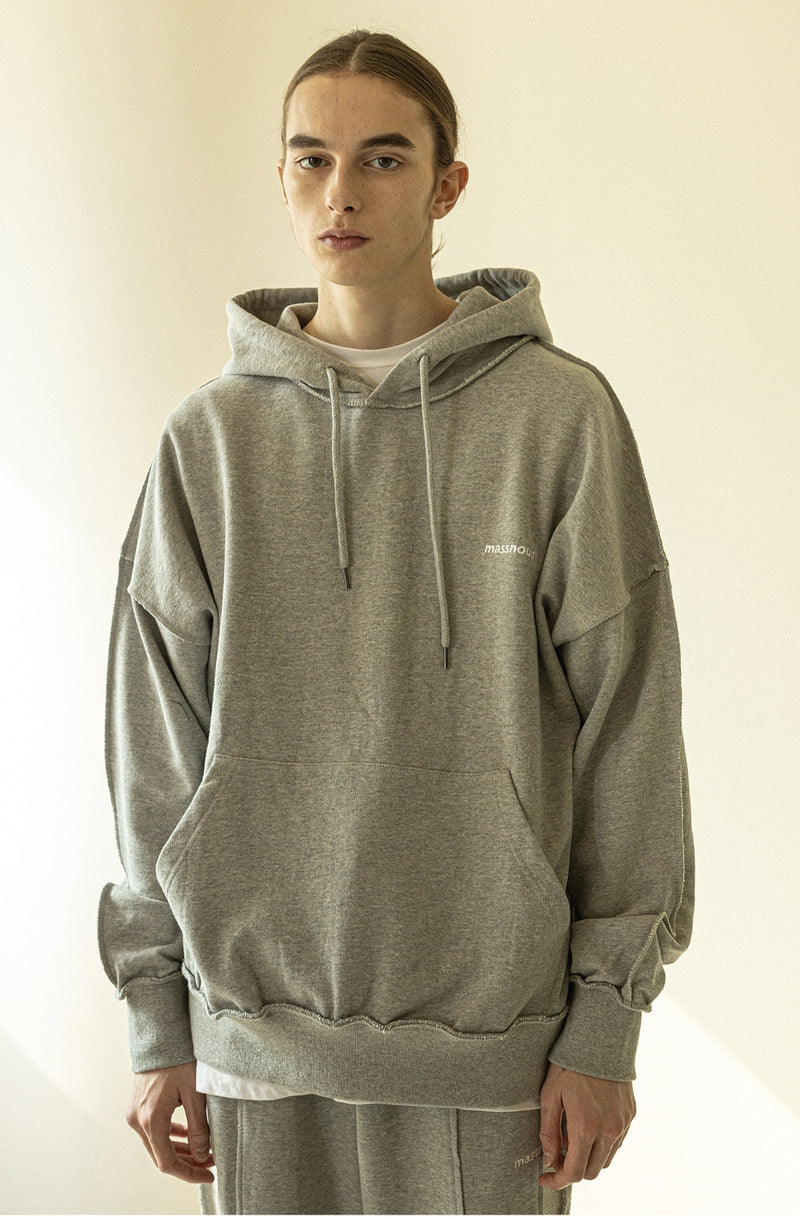 マスノウン(MASSNOUN)   REVERSE OVERSIZED HEAVY HOODY MFZHD002-GY