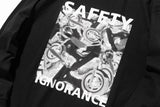 マスノウン(MASSNOUN)  SAFETY IGNORANCE OVERSIZED LONG SLEEVES MFZLS001-BK