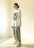 マスノウン(MASSNOUN)   SAFETY IGNORANCE OVERSIZED LONG SLEEVES MFZLS001-WT