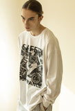 マスノウン(MASSNOUN)   SAFETY IGNORANCE OVERSIZED LONG SLEEVES MFZLS001-WT