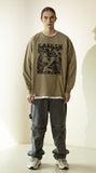 マスノウン(MASSNOUN)  SAFETY IGNORANCE OVERSIZED LONG SLEEVES MFZLS001-KK