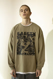 マスノウン(MASSNOUN)  SAFETY IGNORANCE OVERSIZED LONG SLEEVES MFZLS001-KK