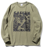 マスノウン(MASSNOUN)  SAFETY IGNORANCE OVERSIZED LONG SLEEVES MFZLS001-KK