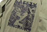 マスノウン(MASSNOUN)  SAFETY IGNORANCE OVERSIZED LONG SLEEVES MFZLS001-KK