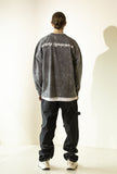 マスノウン(MASSNOUN)  TIE-DYE OVERSIZED LONG SLEEVES MFZLS002-BK