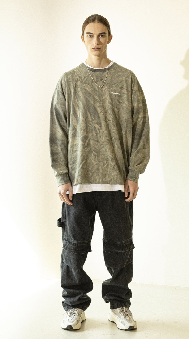 マスノウン(MASSNOUN)  TIE-DYE OVERSIZED LONG SLEEVES MFZLS002-KK