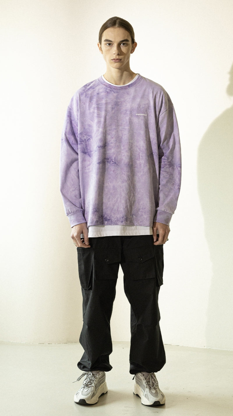 マスノウン(MASSNOUN)   TIE-DYE OVERSIZED LONG SLEEVES MFZLS002-PP