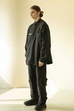 マスノウン(MASSNOUN)   ZIPPER POCKET OVERSIZED SHIRTS MFZST001-BK