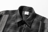 マスノウン(MASSNOUN)  MULTI CHECK OVERSIZED SHIRTS MFZST002-BK