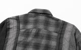 マスノウン(MASSNOUN)  MULTI CHECK OVERSIZED SHIRTS MFZST002-BK