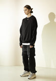 マスノウン(MASSNOUN) THUMB HALL WOOL KNIT MFZNT001-BK