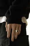 マスノウン(MASSNOUN) THUMB HALL WOOL KNIT MFZNT001-BK