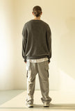 マスノウン(MASSNOUN)  THUMB HALL WOOL KNIT MFZNT001-GY