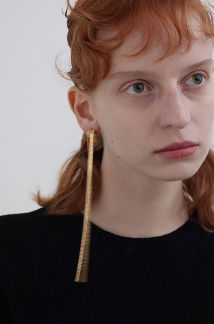 MONDAY EDITION(マンデイエディション) Tangled Flat Chain Single Earring