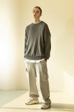 マスノウン(MASSNOUN)  THUMB HALL WOOL KNIT MFZNT001-GY