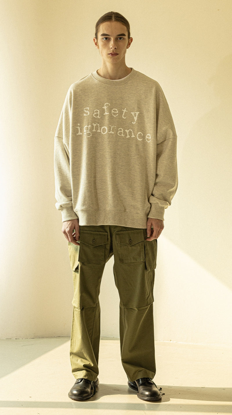 マスノウン(MASSNOUN) INSIGHT OVERSIZED HEAVY CREWNECK MWZCR001-OT