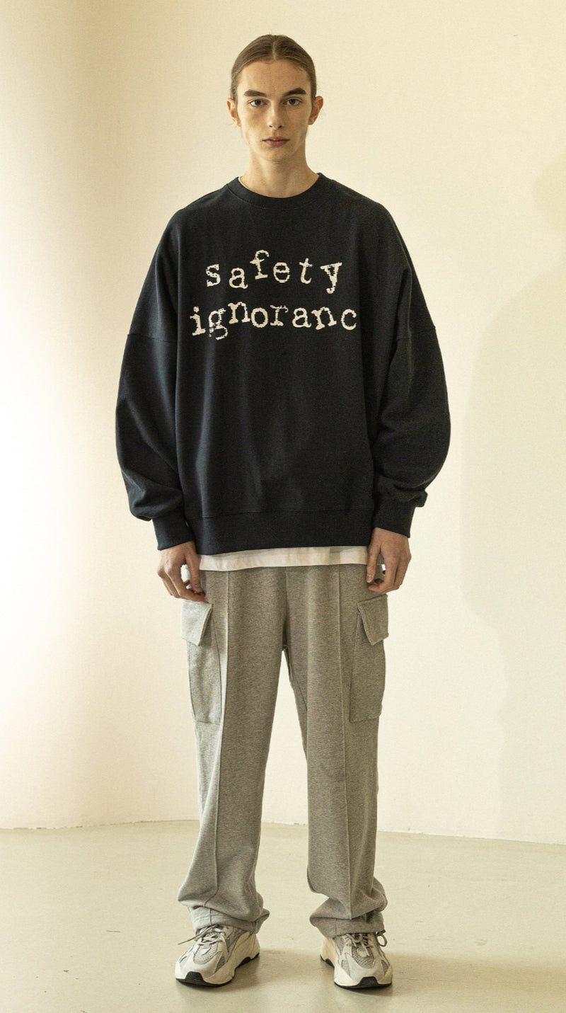 マスノウン(MASSNOUN) INSIGHT OVERSIZED HEAVY CREWNECK MWZCR001-NV