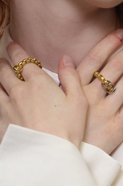 MONDAY EDITION(マンデイエディション)  Twin Hoop Moving Ring