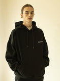 マスノウン(MASSNOUN)  SMILE OVERSIZED HEAVY HOODY MWZHD001-BK