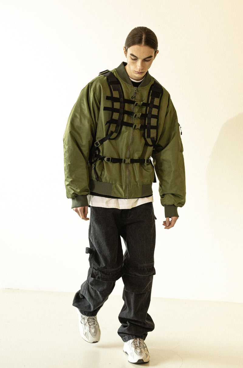 マスノウン(MASSNOUN)   FAKE POCKET DENIM PANTS MFZJP001-BK