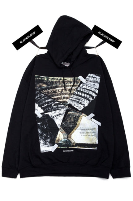 ブラックブロンド(BLACKBLOND)  BBD Crushed Era Hoodie (Black)
