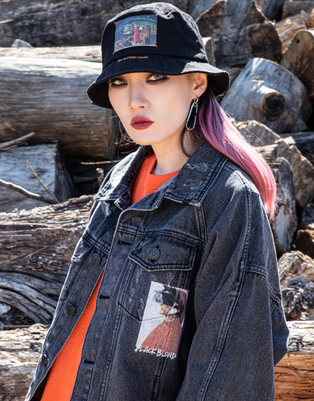 ブラックブロンド(BLACKBLOND)  BBD Inferno Denim Jacket (Chacoal)