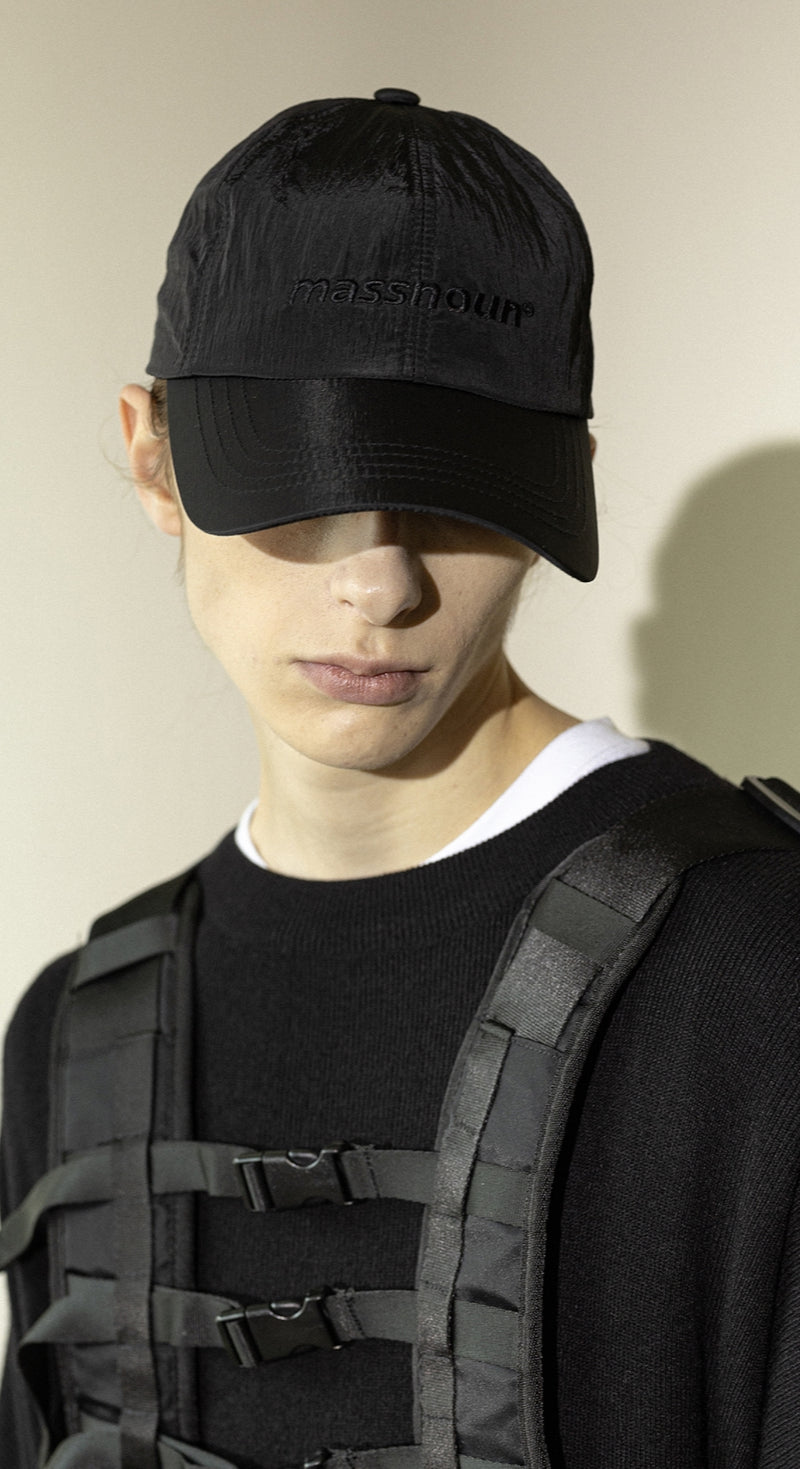 マスノウン(MASSNOUN)  NYLON CAP MFZAC002-BK