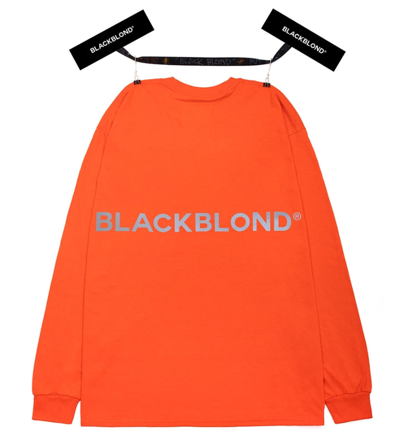 ブラックブロンド(BLACKBLOND)  BBD Reflection Classic Smile Logo Long Sleeve Tee (Orange)