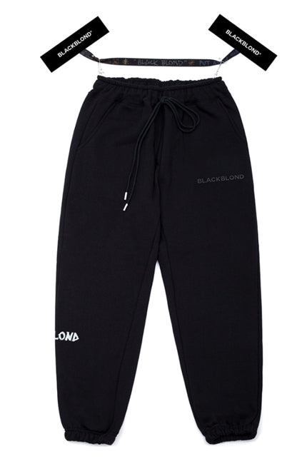 ブラックブロンド(BLACKBLOND) BBD Graffiti Logo Sweatpants (Black)
