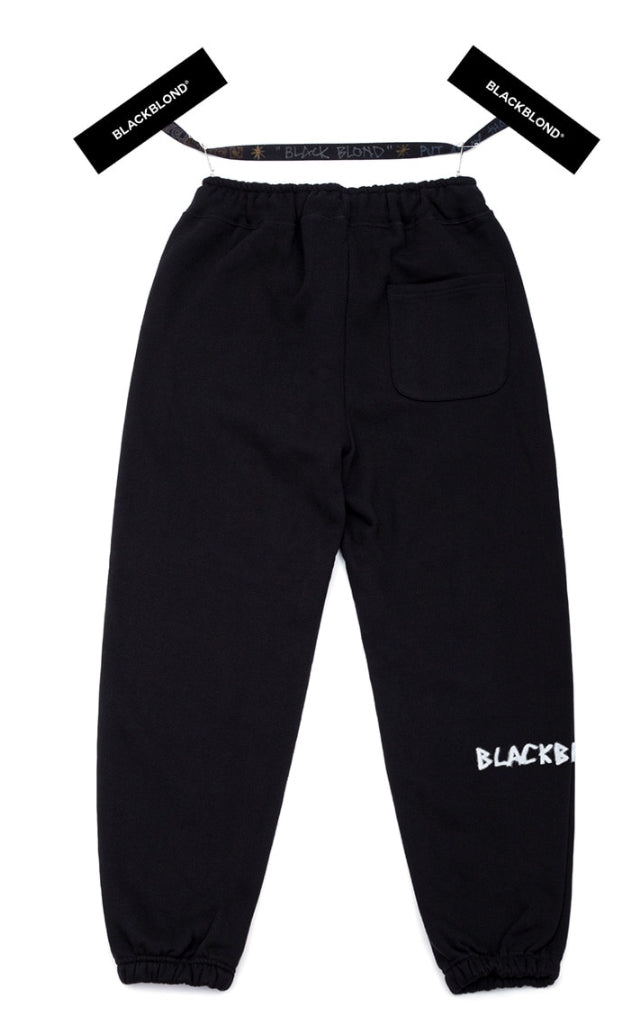 ブラックブロンド(BLACKBLOND) BBD Graffiti Logo Sweatpants (Black)