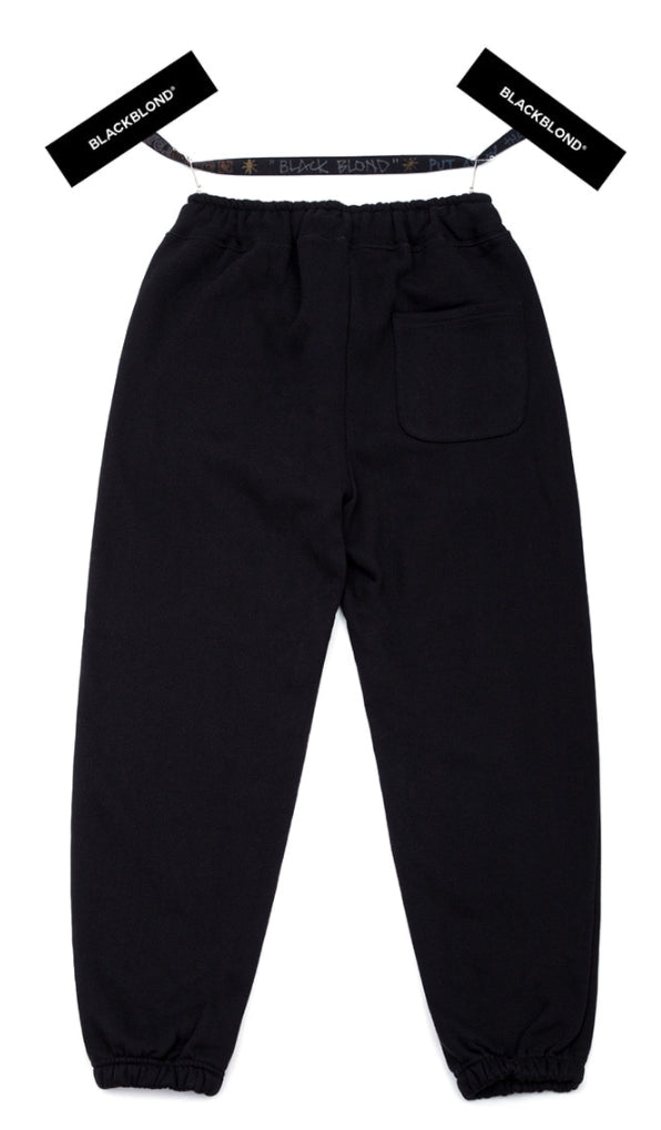 ブラックブロンド(BLACKBLOND) BBD Slogan Logo Sweatpants (Black)