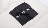ブラックブロンド(BLACKBLOND)  BBD Logo Patch Duck Down Short Padding Jacket (Ivory)