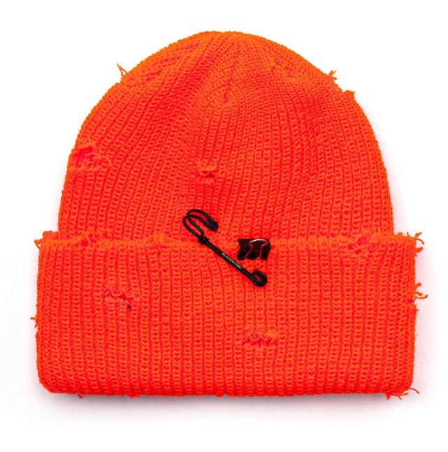 ブラックブロンド(BLACKBLOND)  BBD Ripped Custom Long Beanie (Orange)