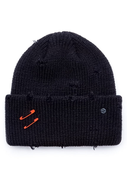 ブラックブロンド(BLACKBLOND)  BBD Ripped Custom Long Beanie (Black)