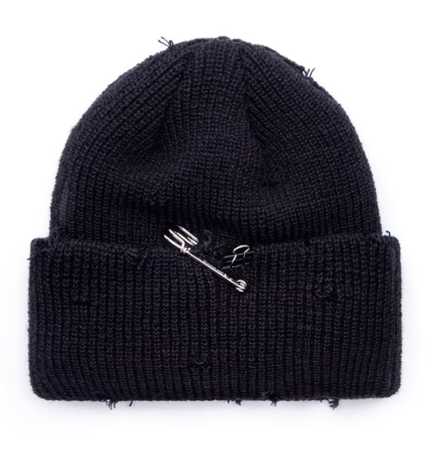ブラックブロンド(BLACKBLOND)  BBD Ripped Custom Long Beanie (Black)