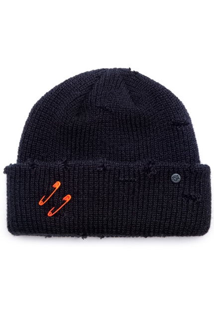 ブラックブロンド(BLACKBLOND) BBD Ripped Custom Short Beanie (Black)