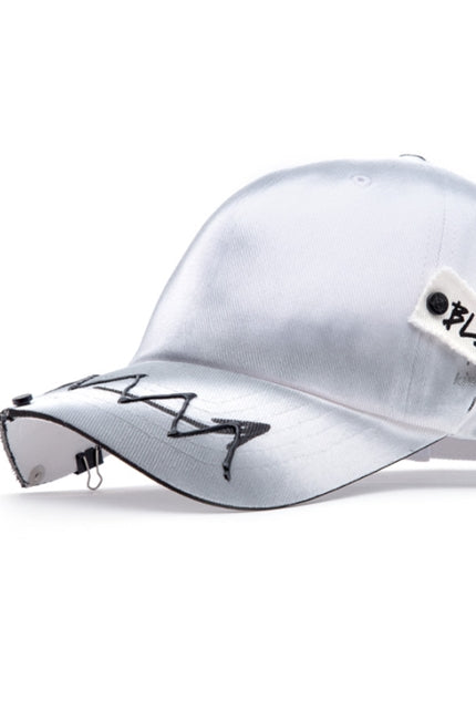 ブラックブロンド(BLACKBLOND)  BBD Ghost Slogan Patch Logo Cap (White)