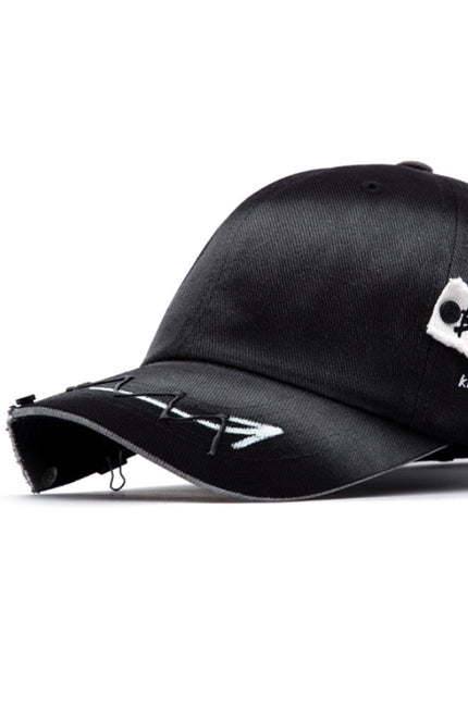ブラックブロンド(BLACKBLOND)  BBD Ghost Slogan Patch Logo Cap (Black)