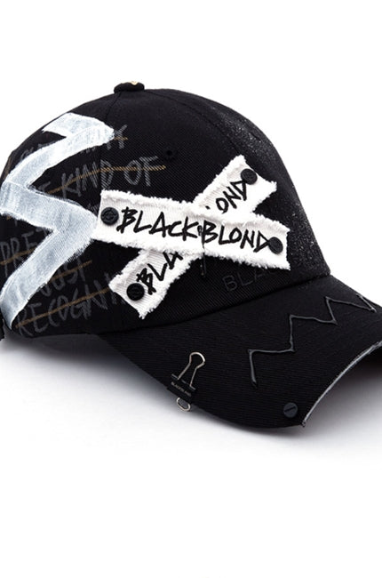 ブラックブロンド(BLACKBLOND)  BBD Original Logo Cap Dirty Custom Ver. (Black)